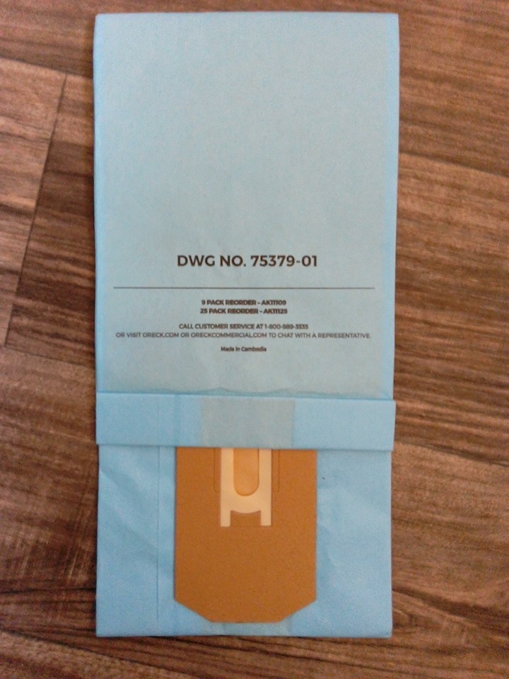 1 pcs Oreck High Density Filter Bags Type , Uprights see pictures