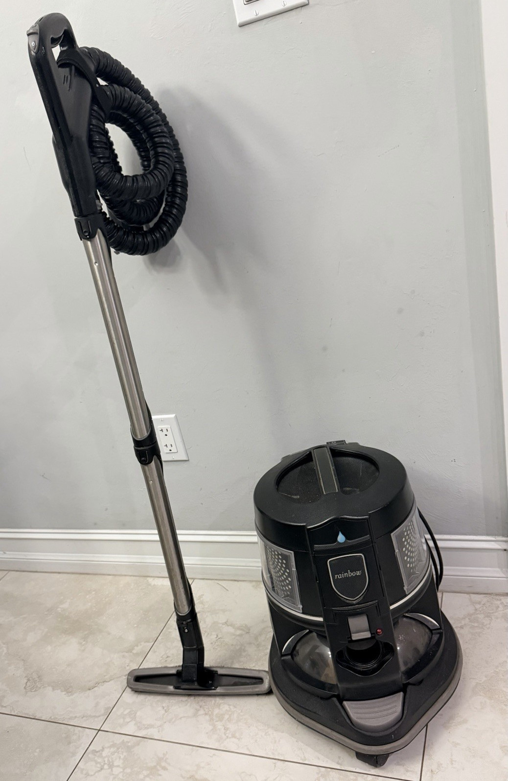Rainbow Canister Bagless Corded Vacuum, Water Filtration, Black/Gray, Tools