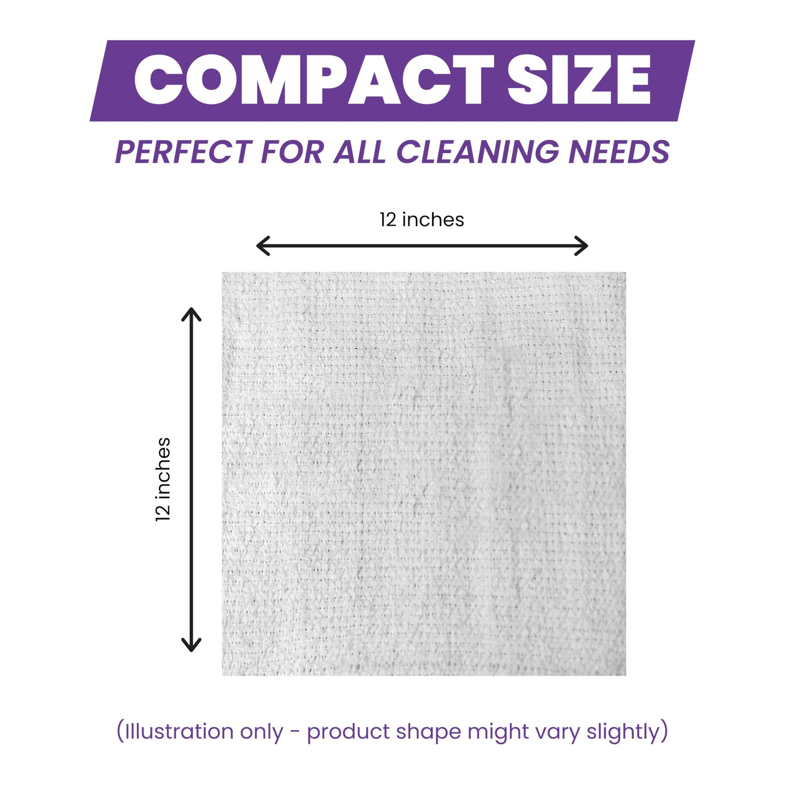 100% Cotton Terry Cleaning Cloths, 10 lbs. – 120 Count (12” x 12”), Highly Ab…