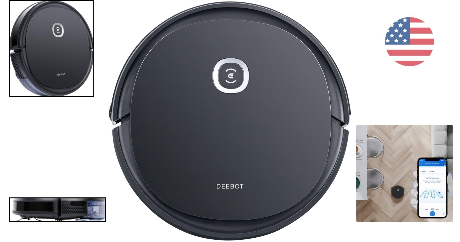 DEEBOT OZMO U2: Advanced Robotic Vacuum & Mop for Hard Floors – Alexa Compatible