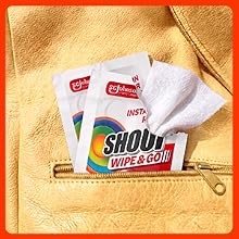 Shout Wipe & Go Instant Stain Remover Wipes, No Wash Required, Safe on Colorfast
