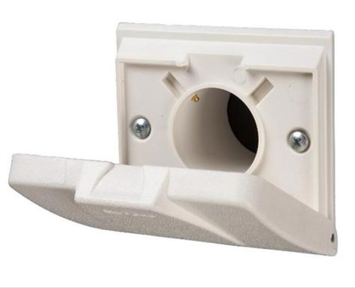 NuTone Central Vacuum 360 Series Automatic On/Off Wall/Floor Inlet, White- 360W