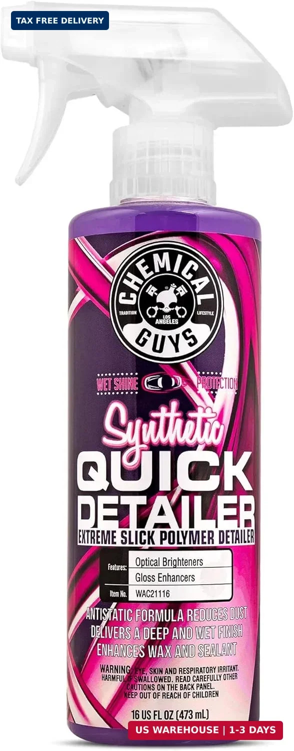 Chemical Guys Synthetic Quick Detailer – High Gloss Quick Detailer Spray, Safe f