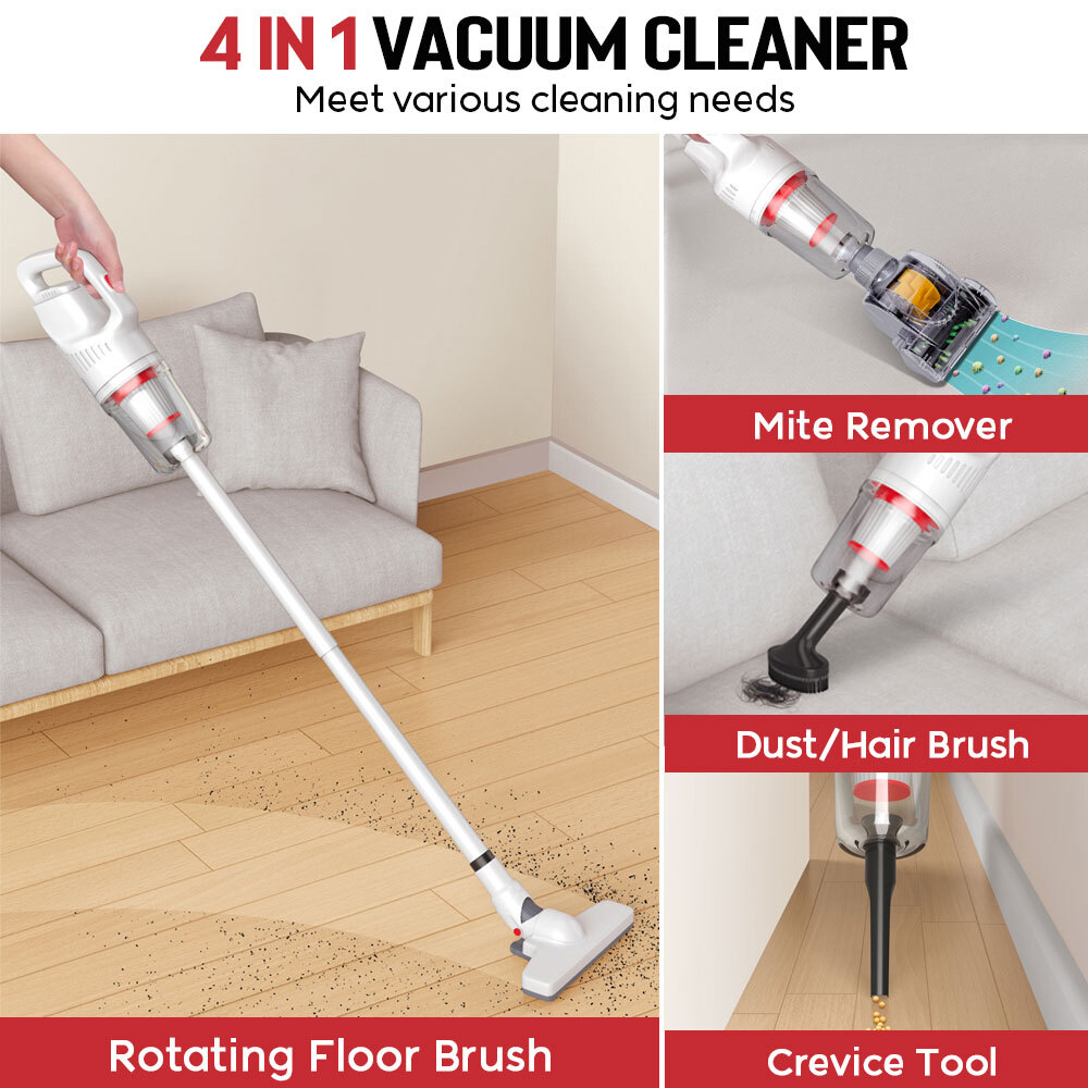 Wet Dry Vacuum Cleaner Stick Vacuum Cordless Home Mattress Car Carpet Cleaner