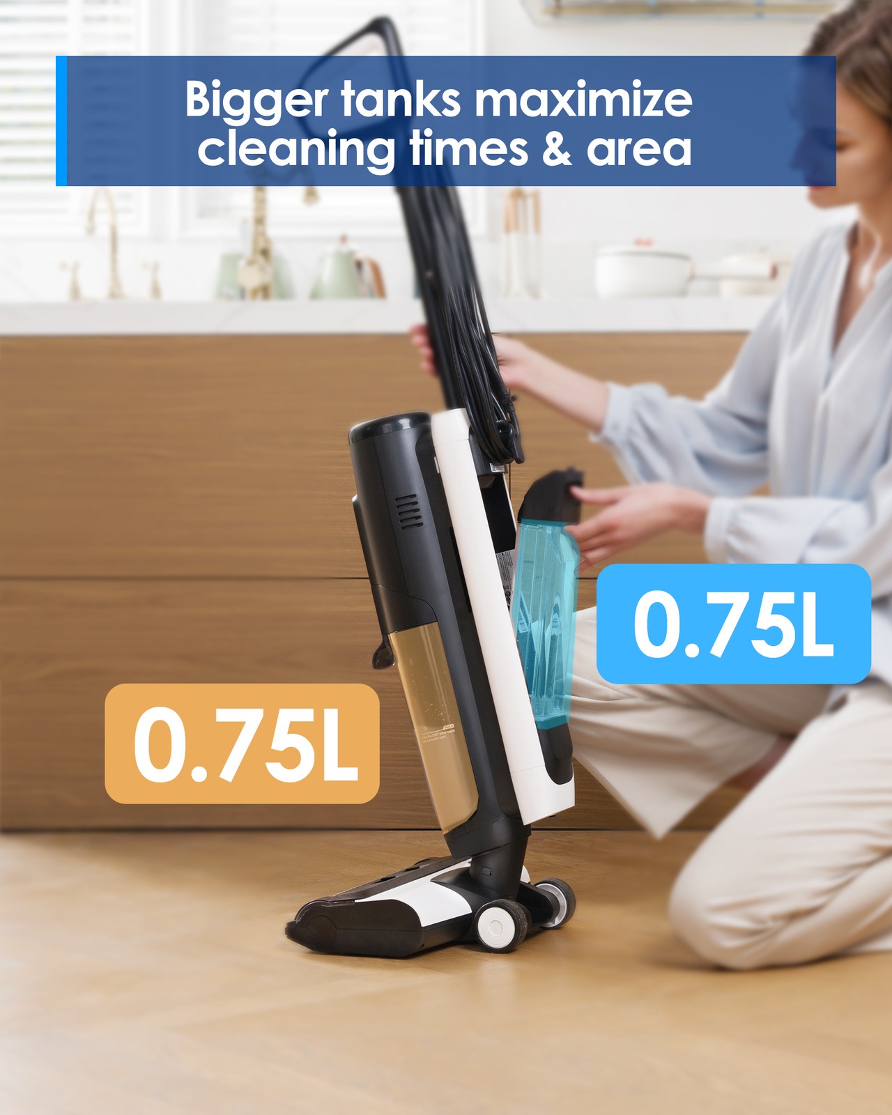 Tineco IFLOOR 5 Steam Wet Dry Vacuum All-in-one, Hardwood Floor Cleaner