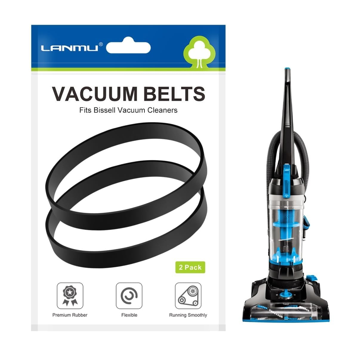 Replacement Belt Compatible with Bissell Powerforce Helix Turbo Pet Vacuum, Fit