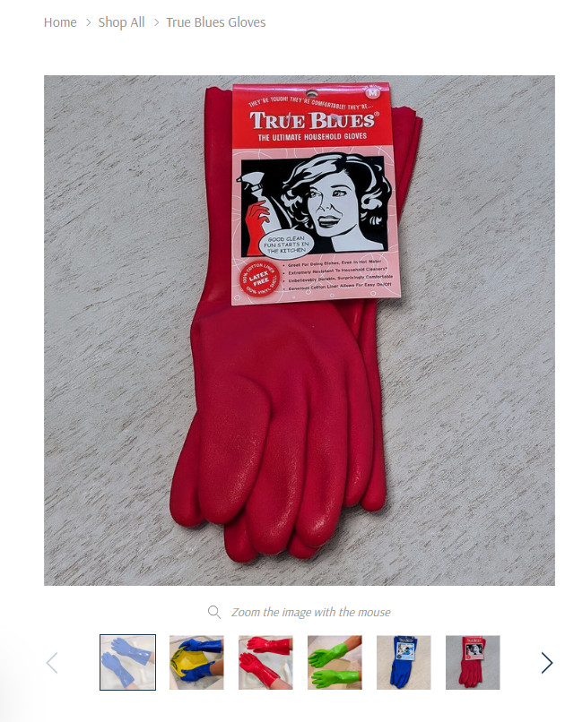 True Blues, Rubber Gloves Red Large