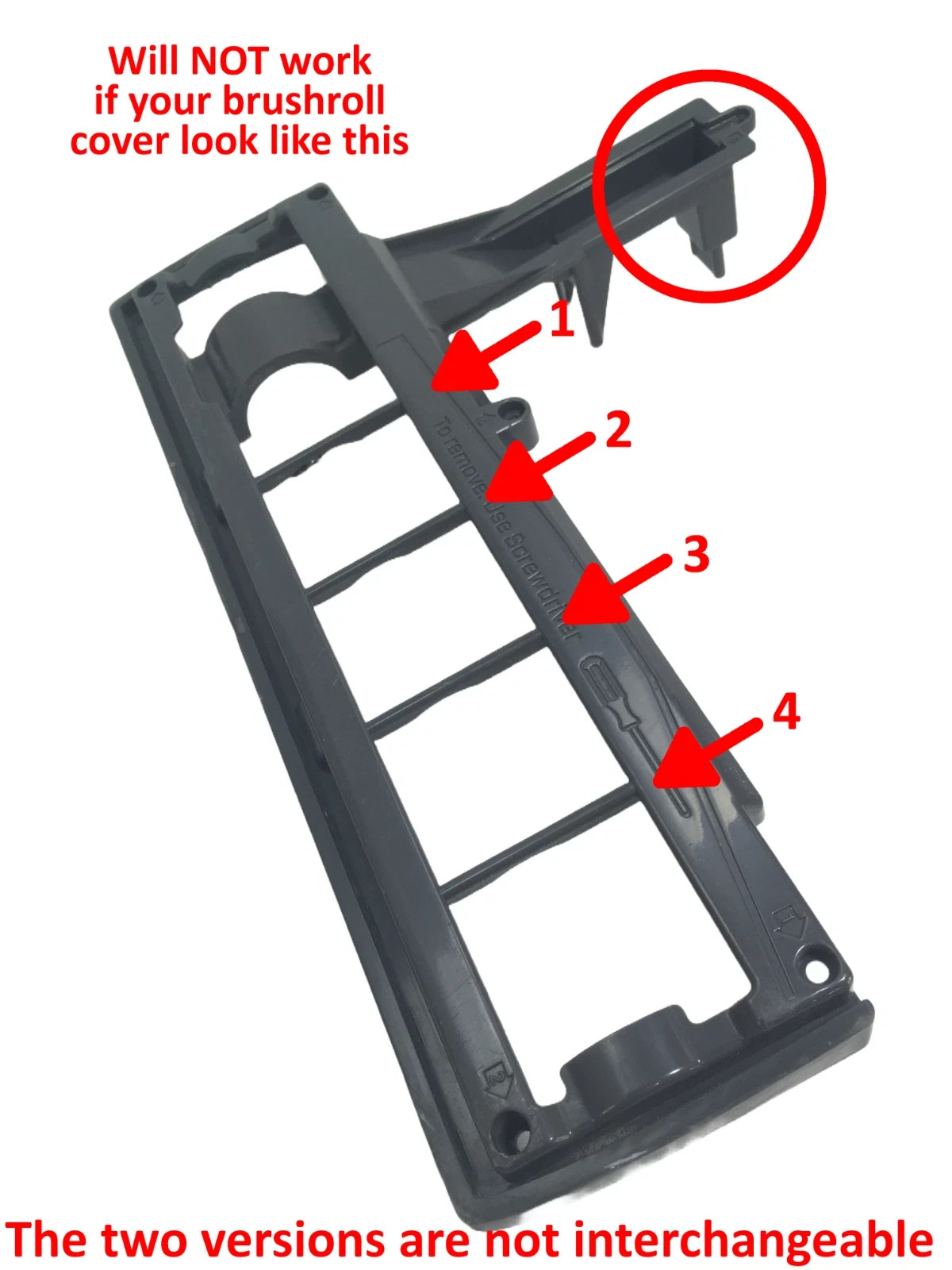 Hoover UH71250 UH71251 UH71255 UH71230 UH71235 BRUSH ROLL BRISTLE BAR – No Pedal