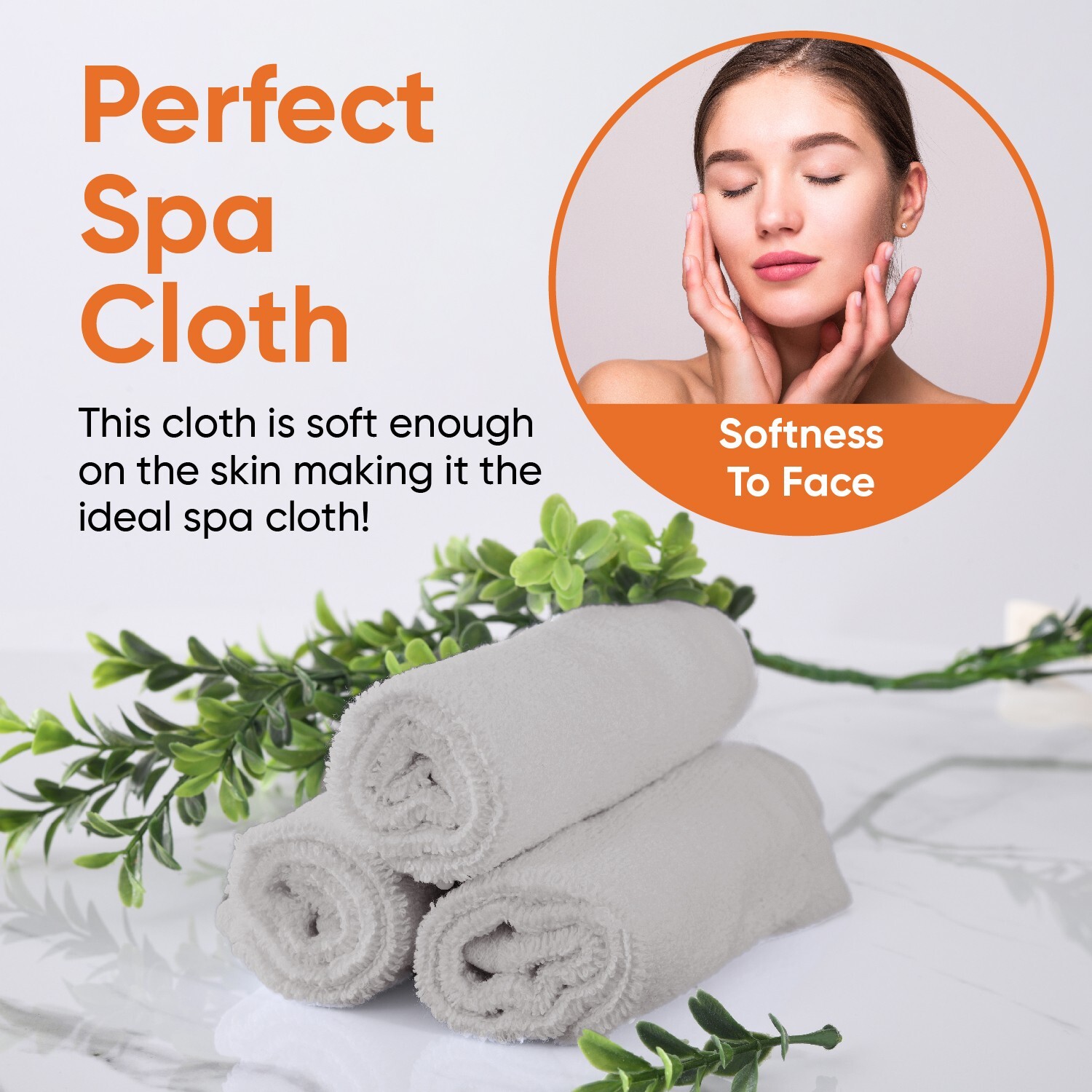 Superio 100% Cotton Terry Cloth 16″ Cleaning Rags, Facial Washcloths, 12 pack