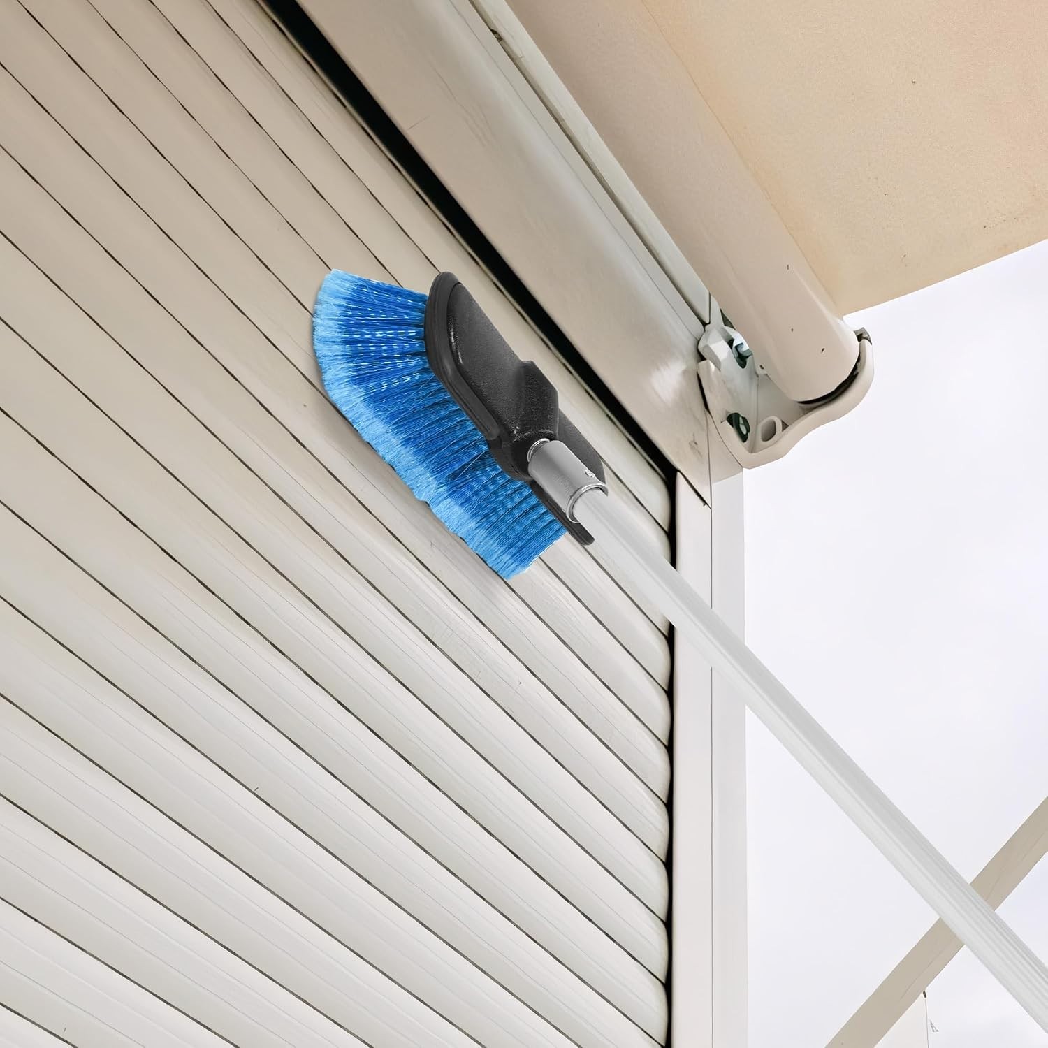 20 FT Exterior House Cleaning Brush Set with 5-12 Foot Telescoping Extension Pol