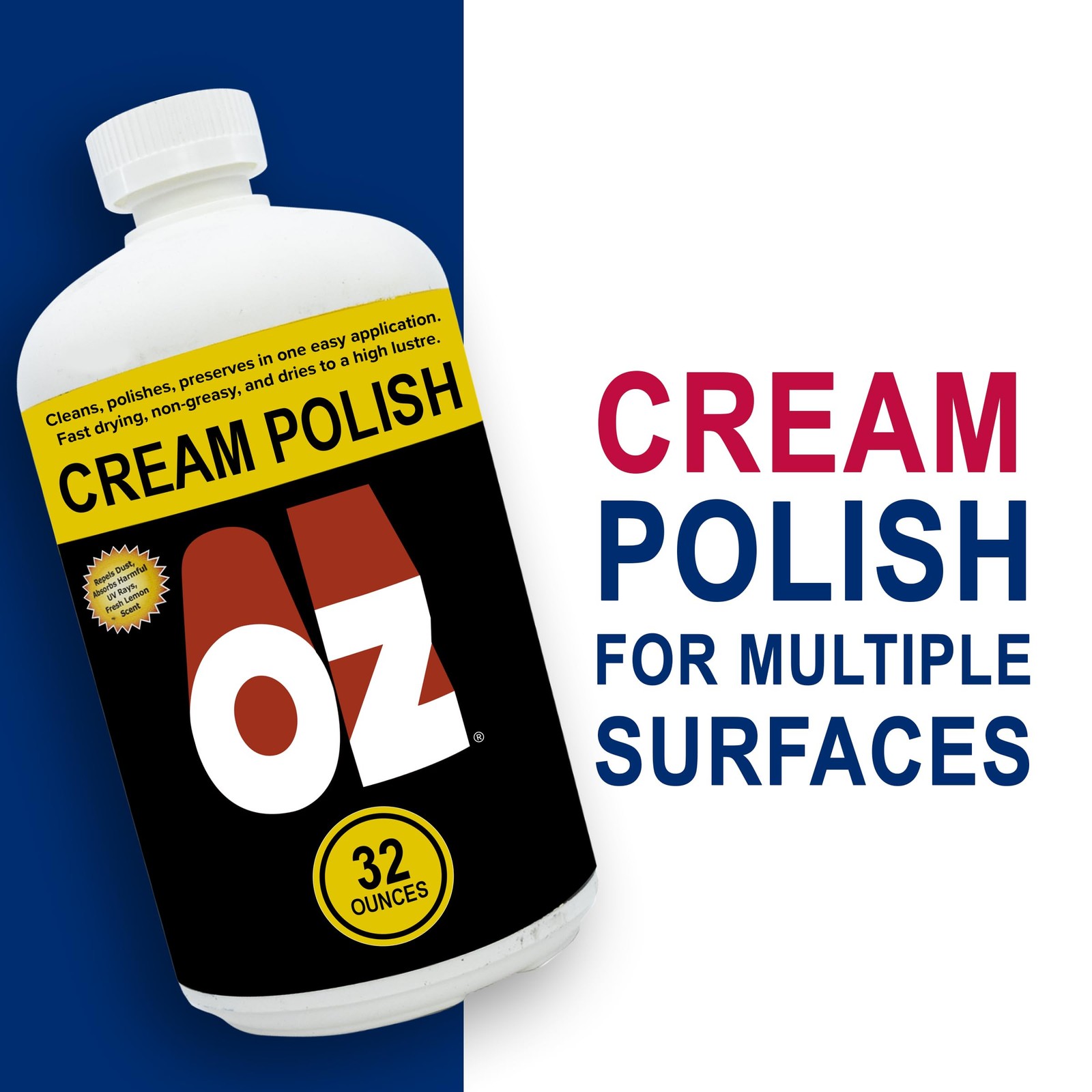 OZ Cream Polish 1 Quart – High-Quality Finish for Wood Surfaces