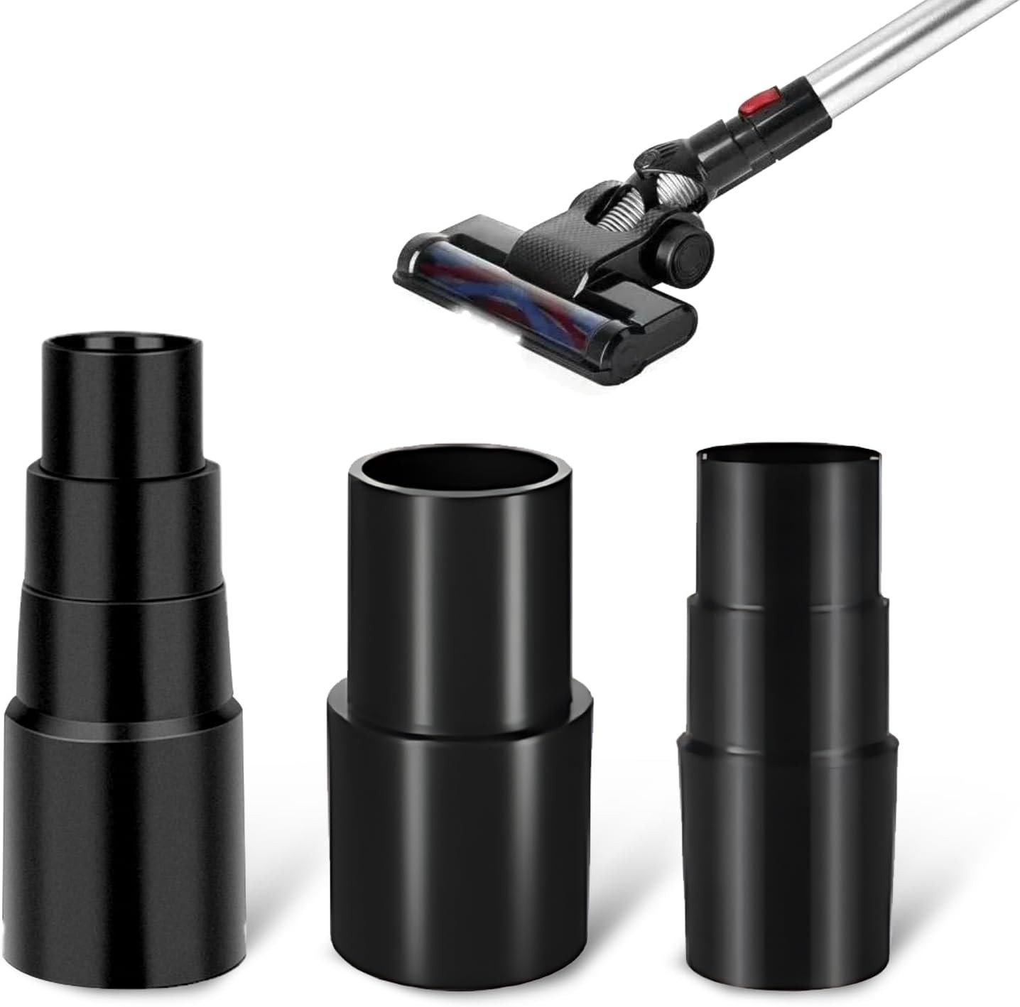 3Pcs Vacuum Hose Adapter Kit Universal Adapters Connector Attachment for Cleaner