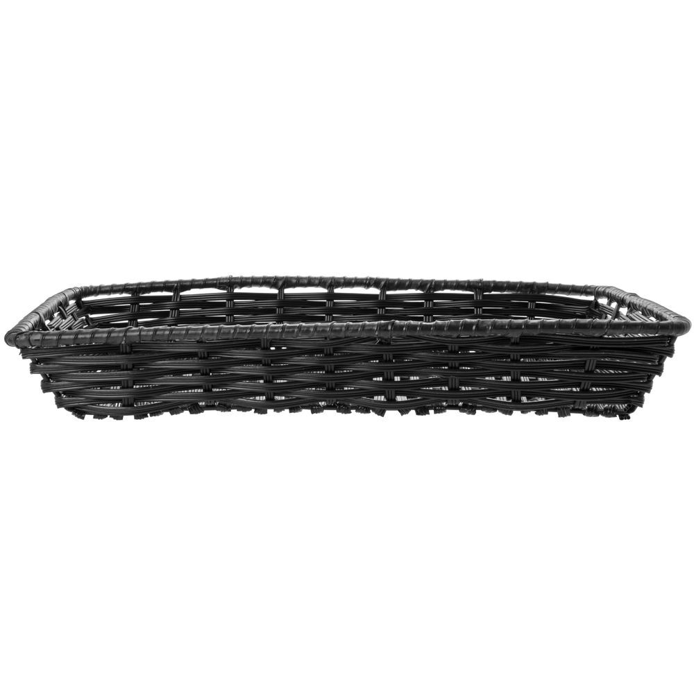 HUBERT® Black Basket Rectangular – 18″L x 12″W x 2 1/2″D