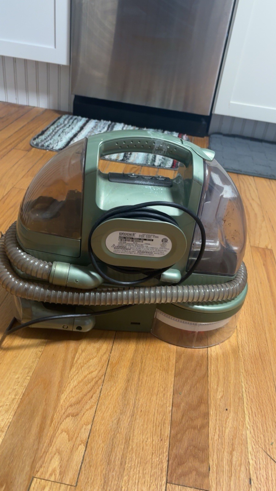 BISSELL SpotBot Compact Portable Corded Carpet Cleaner Spot Cleaner Green/Gray