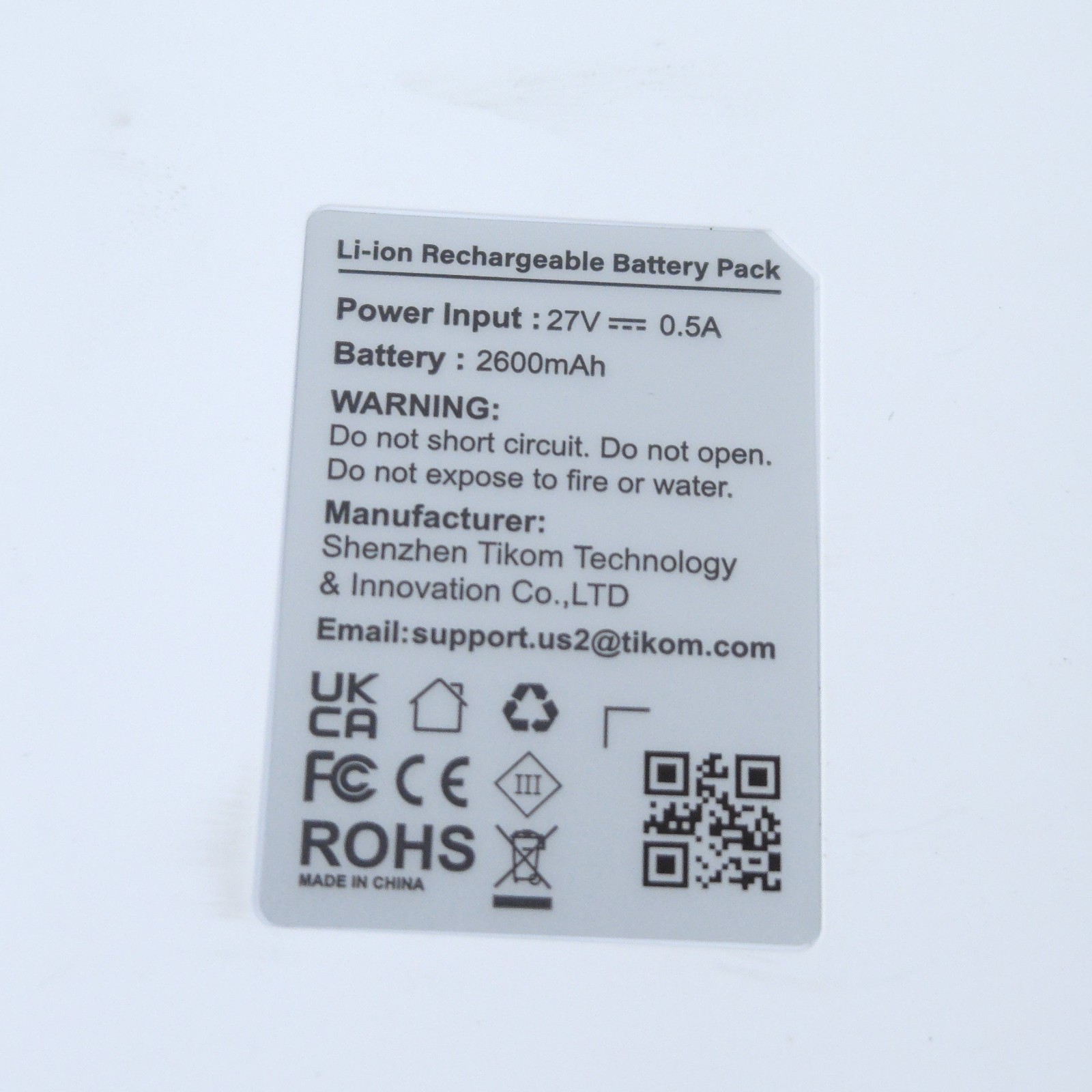 Replacement Battery 1 Pack, Only V500 Cordless Vacuum Cleaner