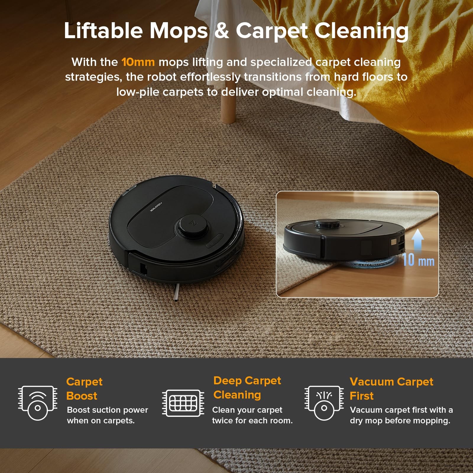 roborock Qrevo Series Robot Vacuum and Mop 8000Pa Suction Upgraded from Qrevo S