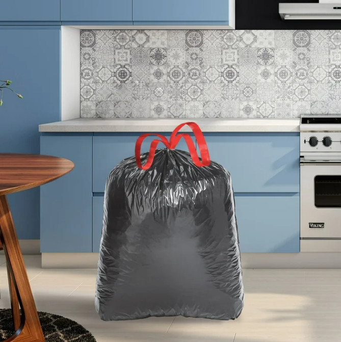 3 packs Husky Large Trash Bags, 30 Gallon, 80 Black Bags (Unscented, 20% PCR)