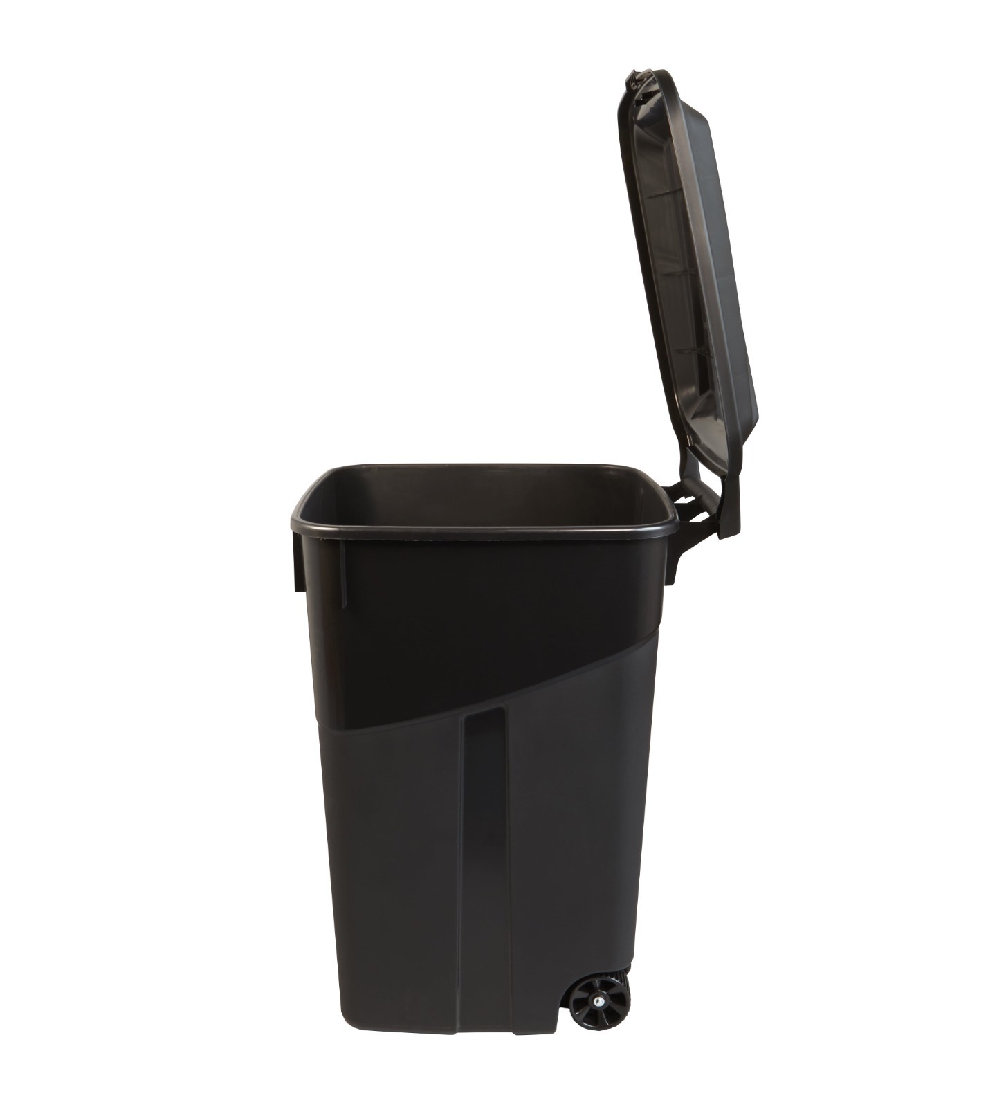 (2 pack) Hyper Tough 45 Gallon Wheeled Heavy Duty Plastic Garbage Can, Lid
