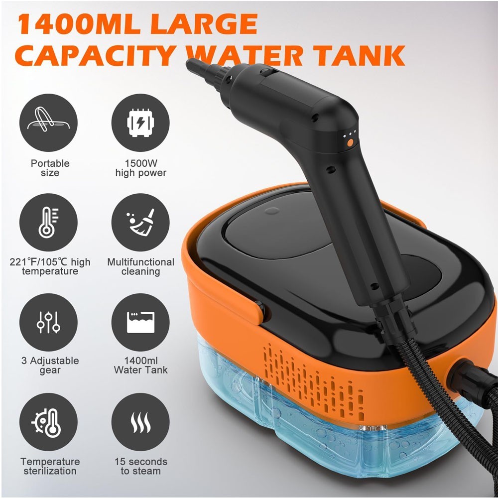 Handle Control Handheld Steam Cleaner High Temp Pressure Cleaning Machine 2500W
