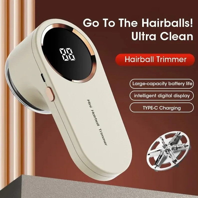 1pcs LED Digital Lint Remover Electric Fabric Shaver USB Rechargeable Sweater