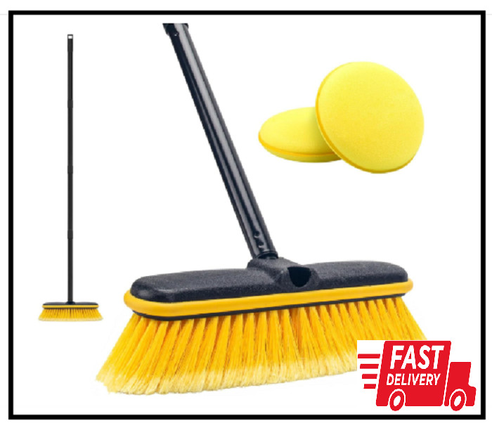 Long Handle Car Wash Brush 55” Soft Bristles for RV Boat Truck Cleaning