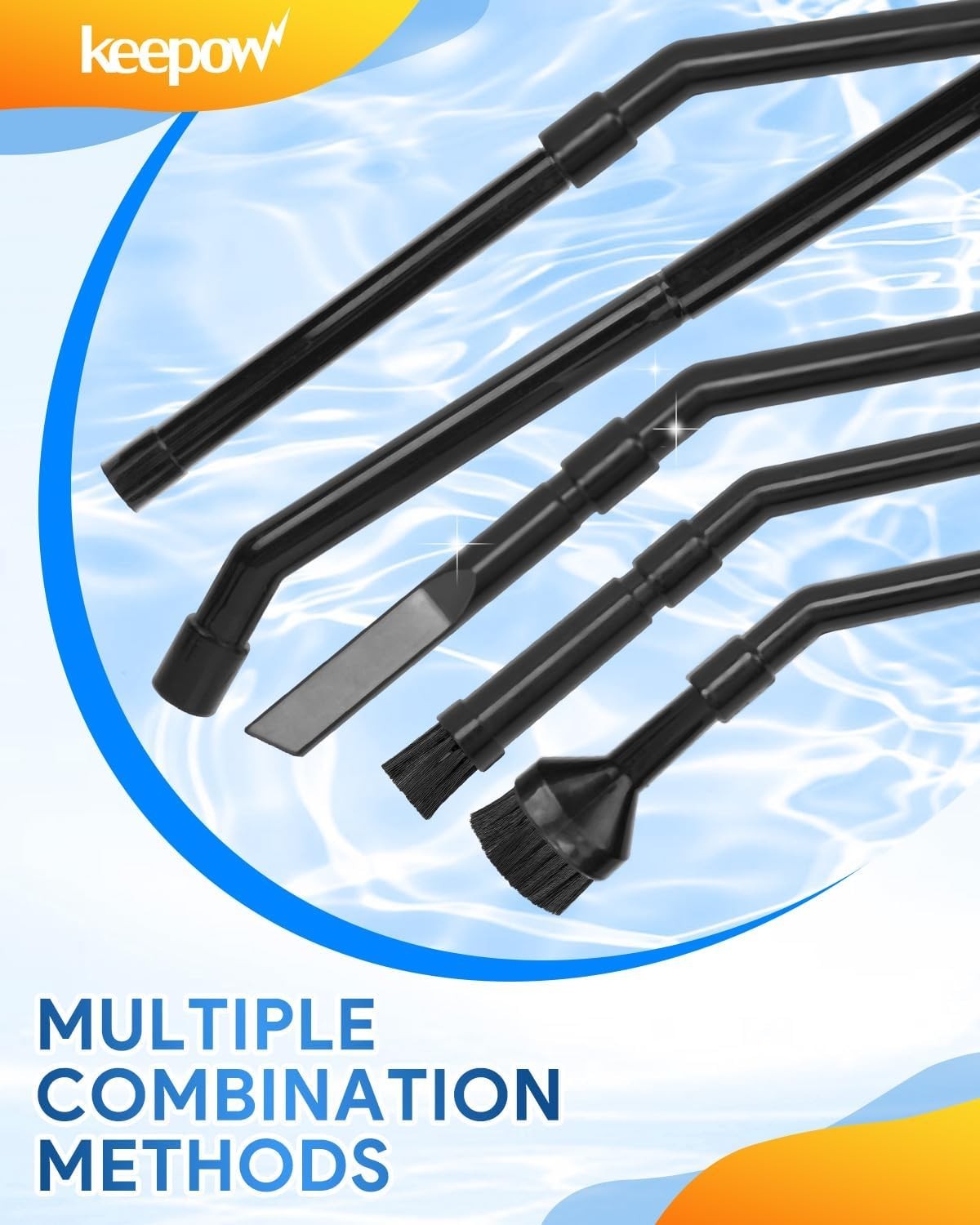 KEEPOW 8Pc Vacuum Attachment Tool Kit Universal Micro Cleaning Accessories Set