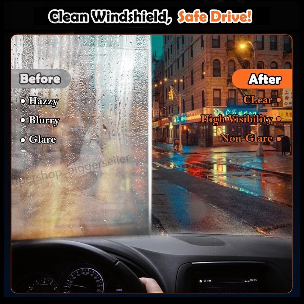 3PCS Glass Emulsion Cleaner,Car Oil Film Cleaner,Handle Oil Film Remover