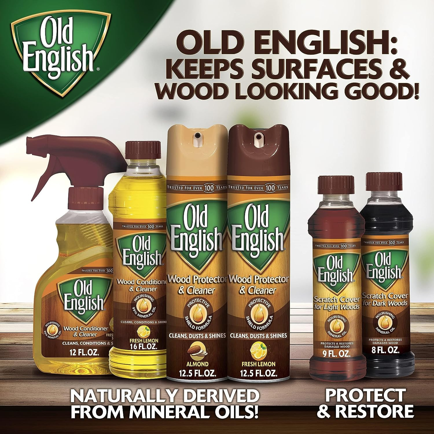 Old English 75144 Scratch Cover for Dark Woods, 8Oz Bottle, Wood Polish