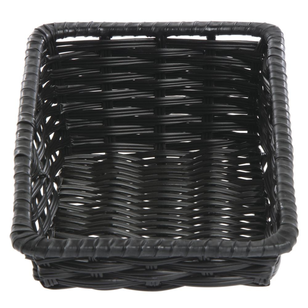 HUBERT® Storage Basket Rectangular Black Plastic – 7 1/2″L x 12″D x 1 1/2″ to