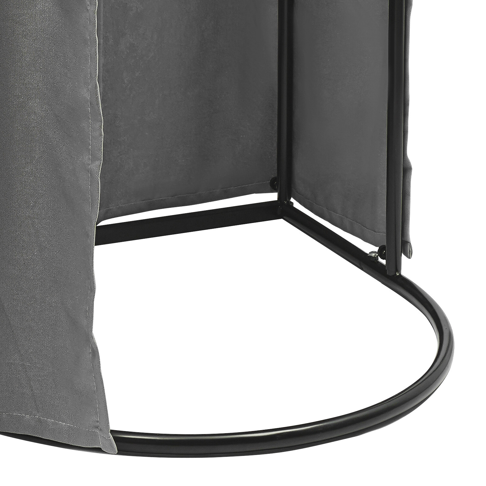 Fitting Room with Grey Shading Curtain, Portable Clothing Store Dressing Room