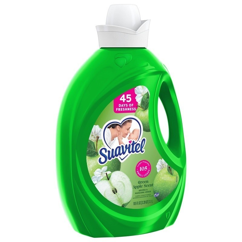 Fabric Conditioner Green Apple Scent 105 Loads Softness Freshness HE Compatible