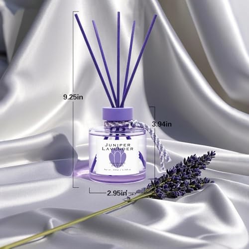 Reed Diffuser, 6.77OZ/200ML Large Capacity Natural Non-Toxic Juniper Lavender