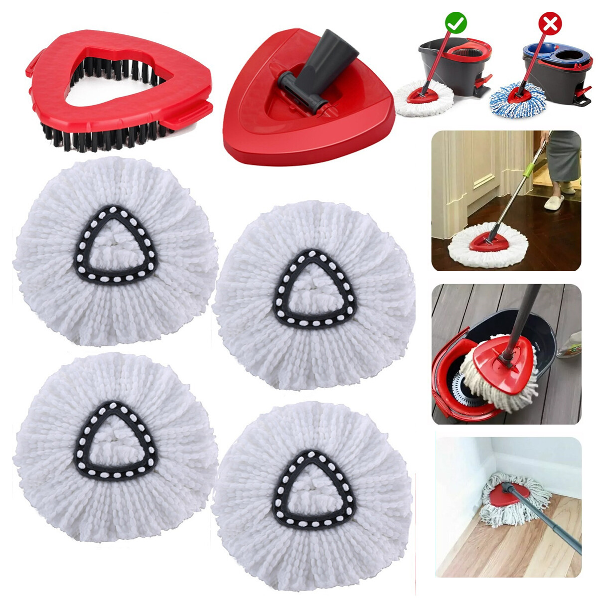 For O-Cedar Easy Wring 360° Rotating Replacement Mop Base Parts Refill Head Disc