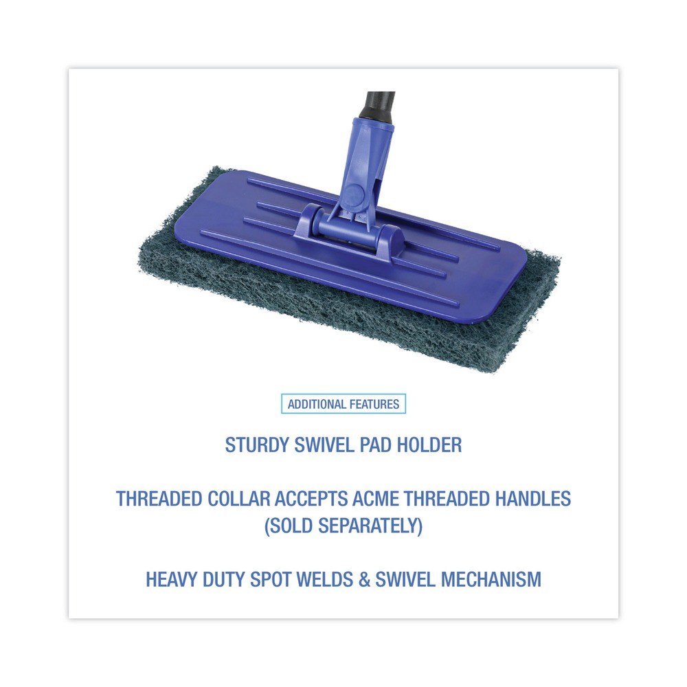 Boardwalk 405 4″ x 9″ Plastic Swivel Pad Holder – Blue (12/Carton) New