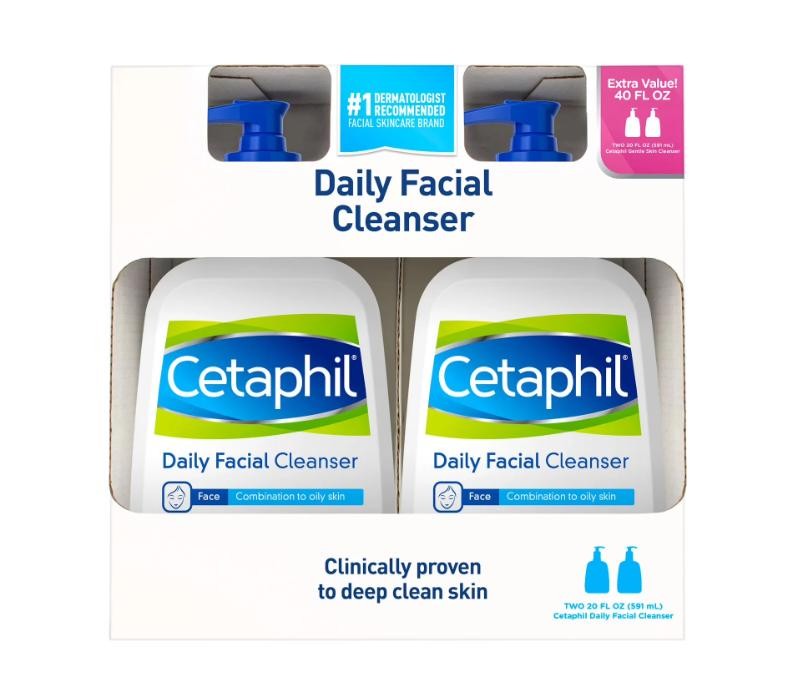 Cetaphil Daily Facial Cleanser (20 oz., 2 pk.) Fragrance Free