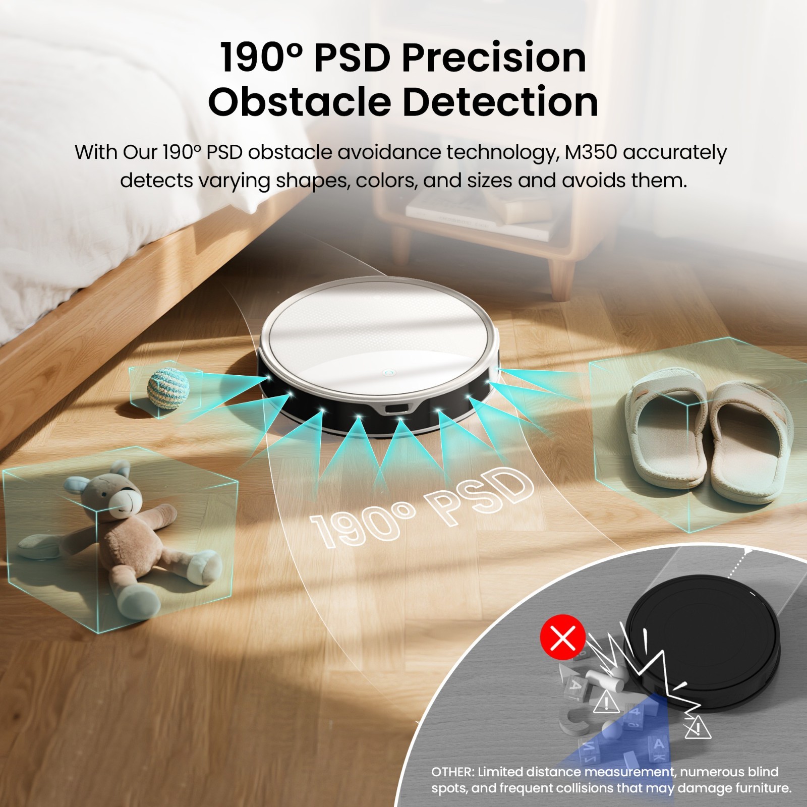 Lefant M350L 6000Pa Robot Vacuum Cleaner Self-Emptying Robotic Vacuum and Mop