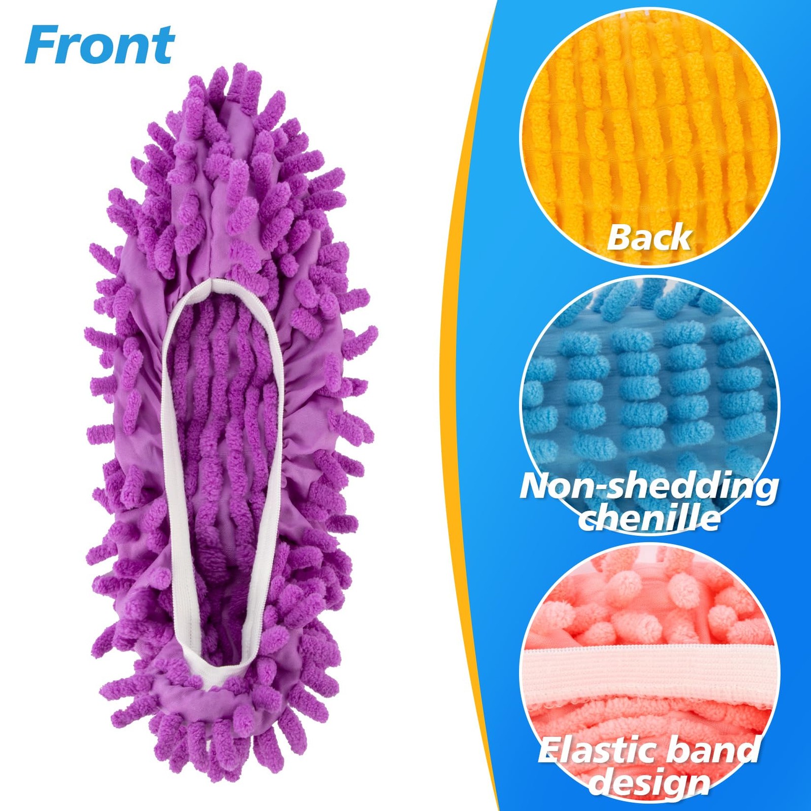 10 Mop Slippers for Floor Cleaning – Size 8 Mop Socks Women Mopping Cleaning Soc