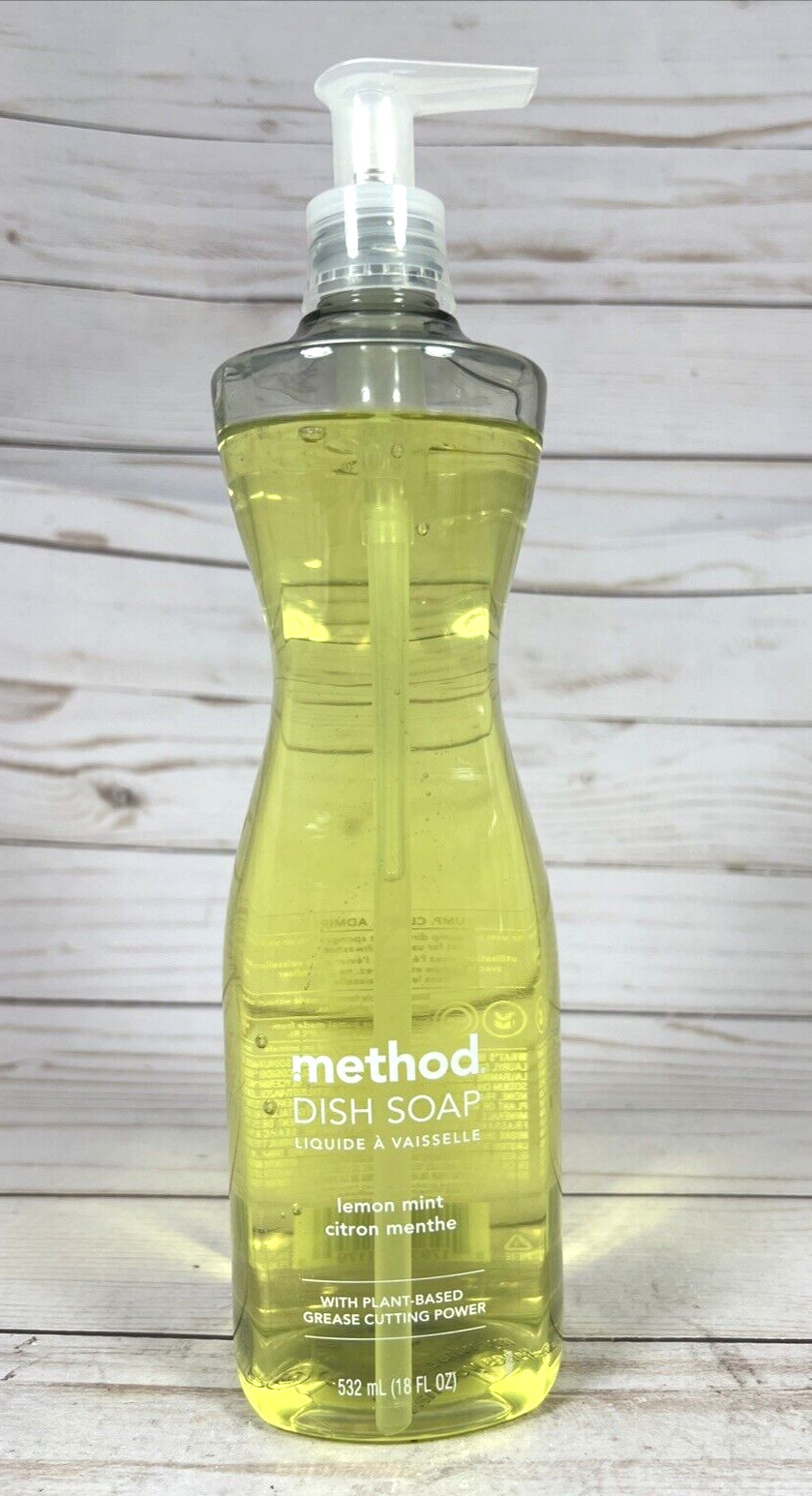 Method Liquid Dish Washing Soap Lemon Mint 18oz (2 Pack)