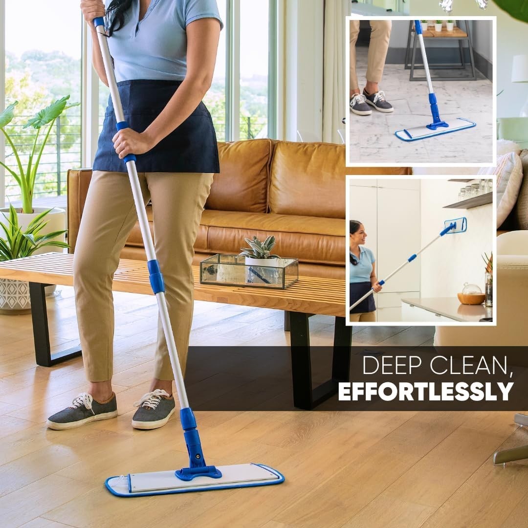 3 Pack of Reusable 18-Inch Microfiber Mop Pads – Compatible with Any Mop Frame
