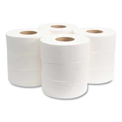 Morcon Jumbo Bath Tissue, Septic Safe, 2-Ply, 3.3″ x 500 ft, White, 12 Rolls/CT