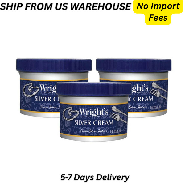 Wright’s Silver Cleaner and Polish Cream – 8 Oz 3 PACK