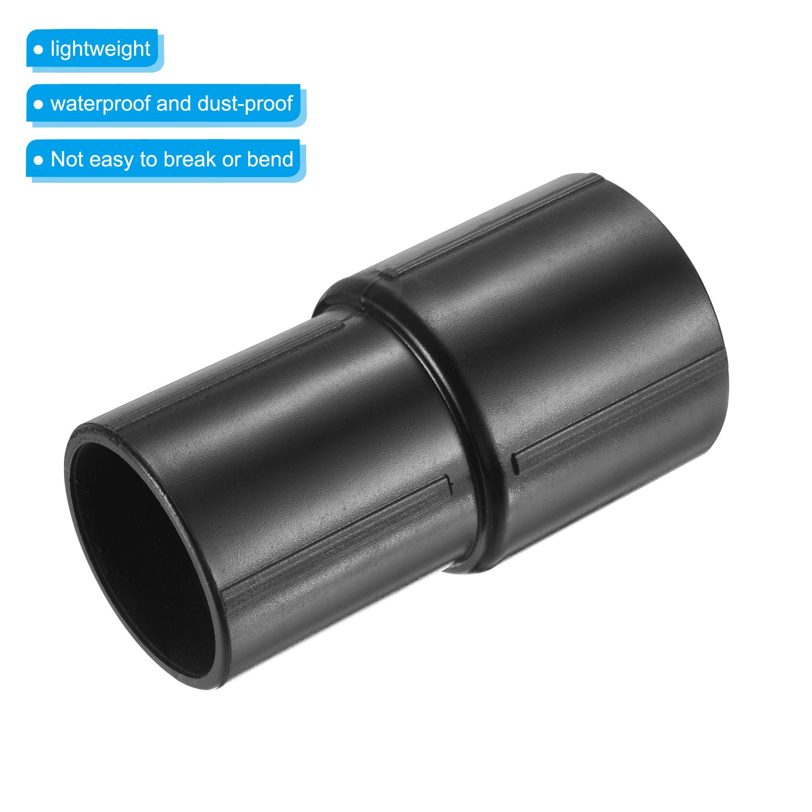 40mm to 49mm ID Vacuum Hose Reducer Adapter Cleaner Hose Converter Black