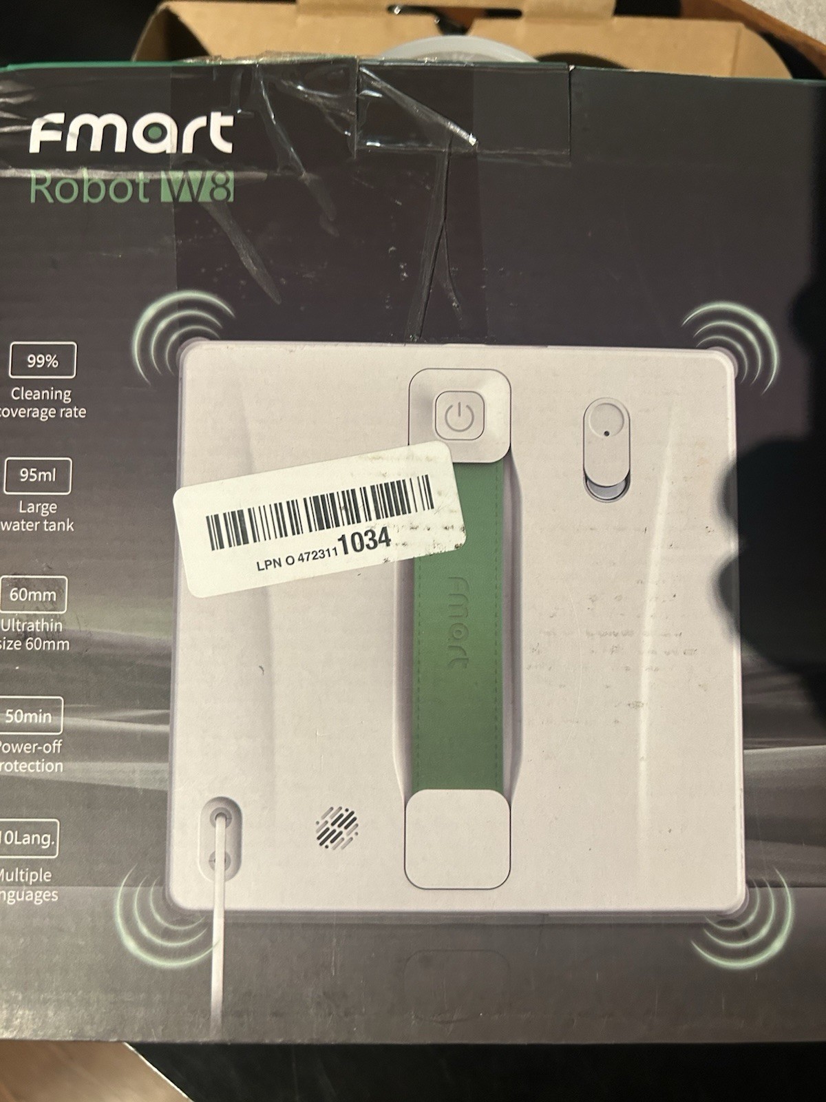 Fmart W8 Mini Window Cleaning Robot – 8000Pa Suction, Smart Path, App Control