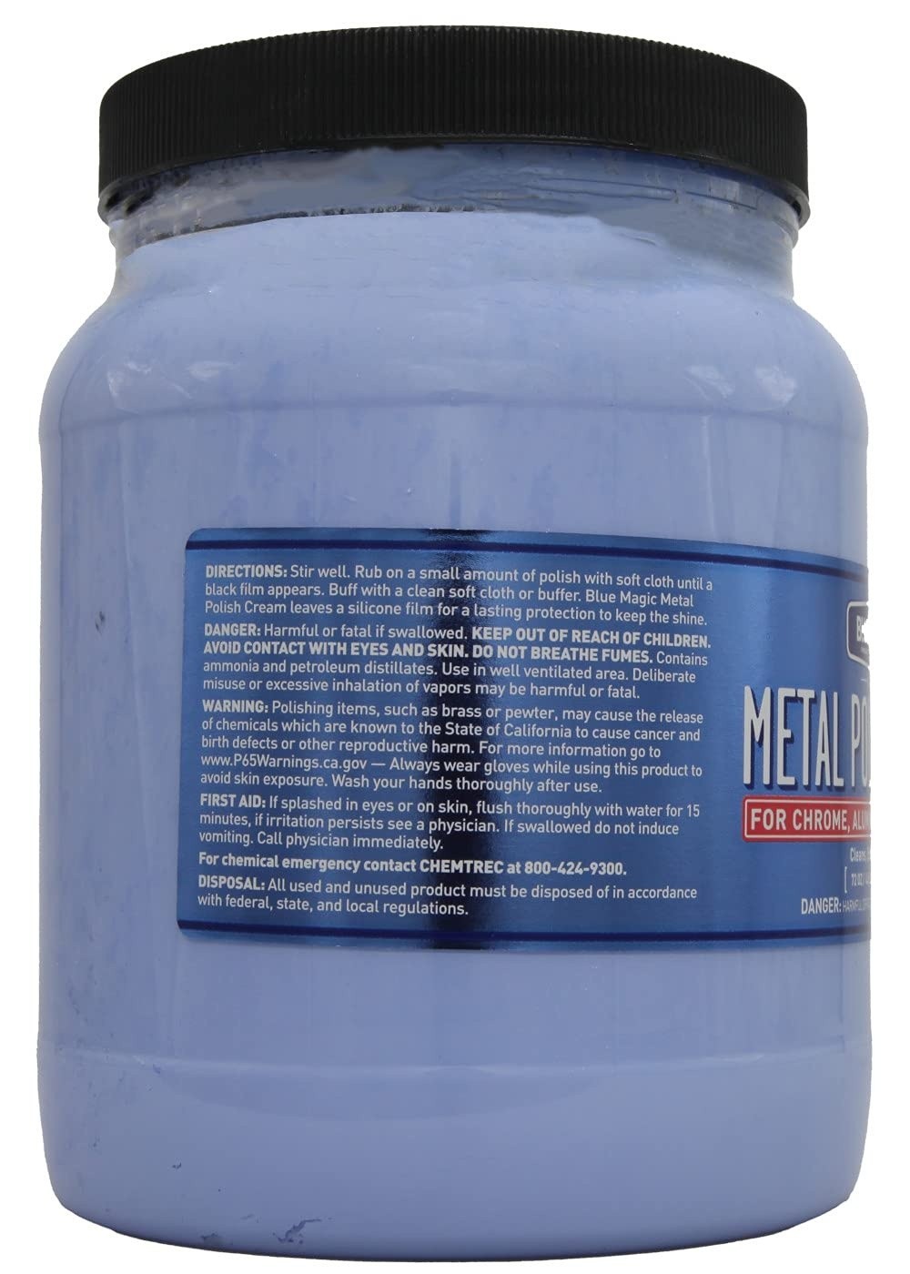 Blue Magic Metal Polish Cream 72 Oz Non Abrasive For All Metal Surfaces (1 Pack)