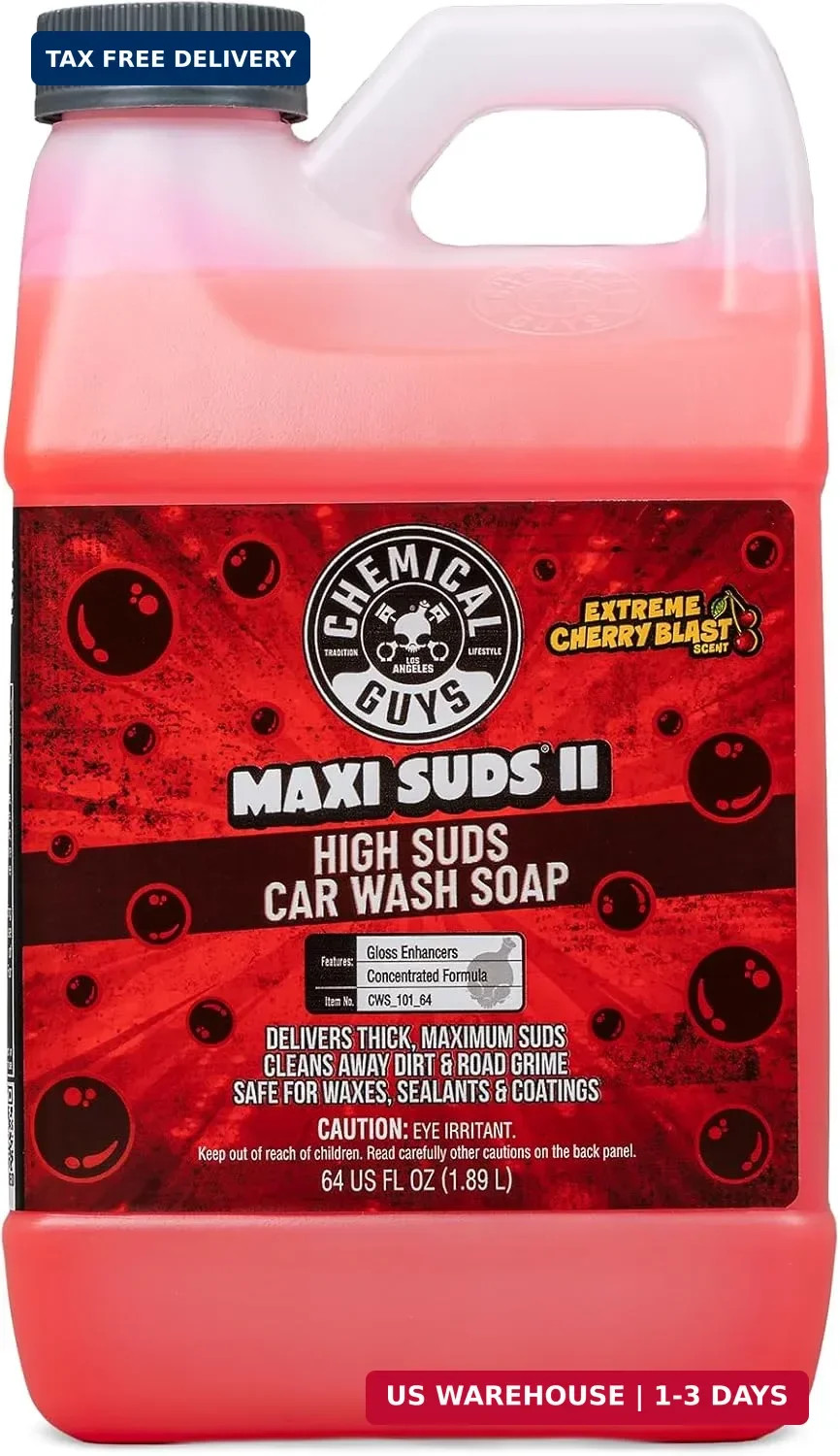 Chemical Guys Maxi Suds II Foaming Car Wash Soap – High Foam Car Wash Soap, Cher