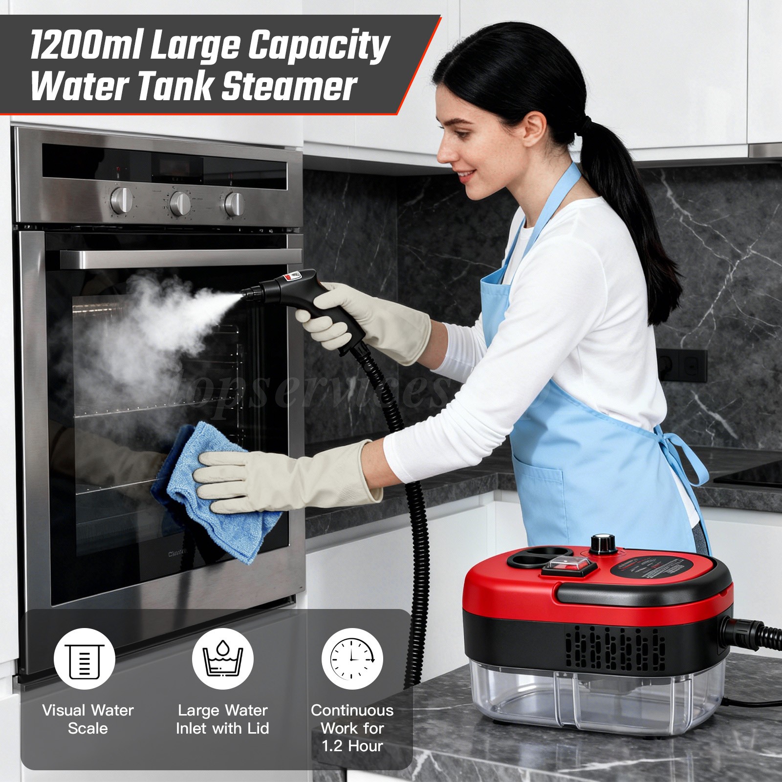 Handheld Steam Cleaner Car Detailing Cleaning Machine Vehicle Auto Washer 2500W