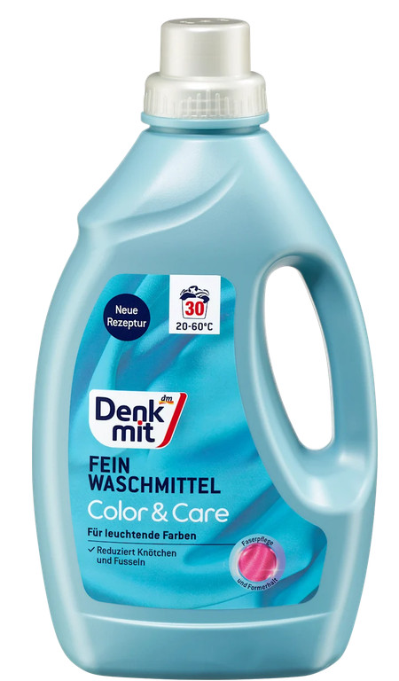 10 x 1.5 L Denkmit Fine detergent liquid Color&Care, 30 Wl
