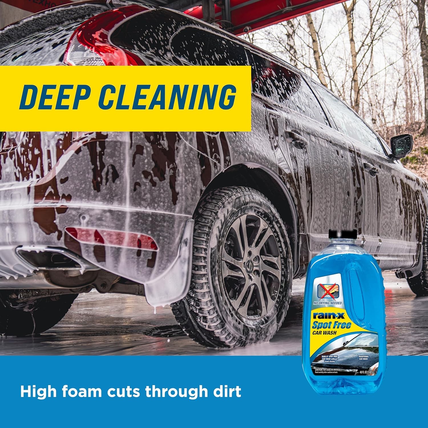 Rain-X 620073 – Car Wash Deep Cleaning, High Foam Soap 48 Fl Oz (Pack of 1)