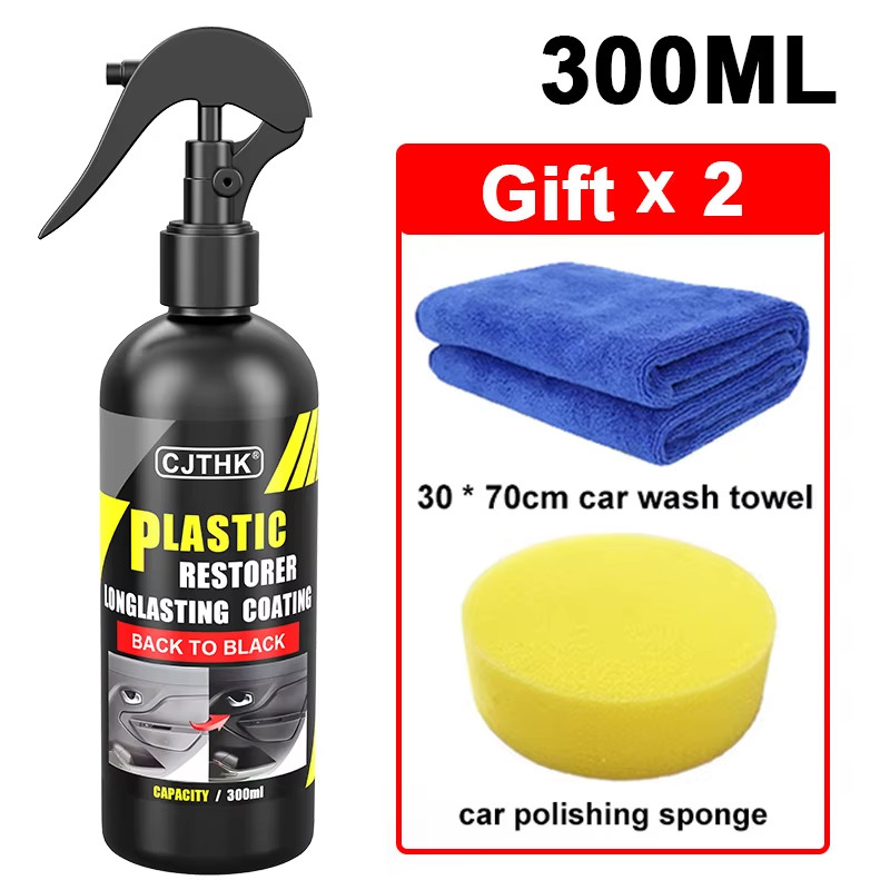 Car Plastic Restorer Back to Black Gloss Plastic Renovator Longlasting Coating L