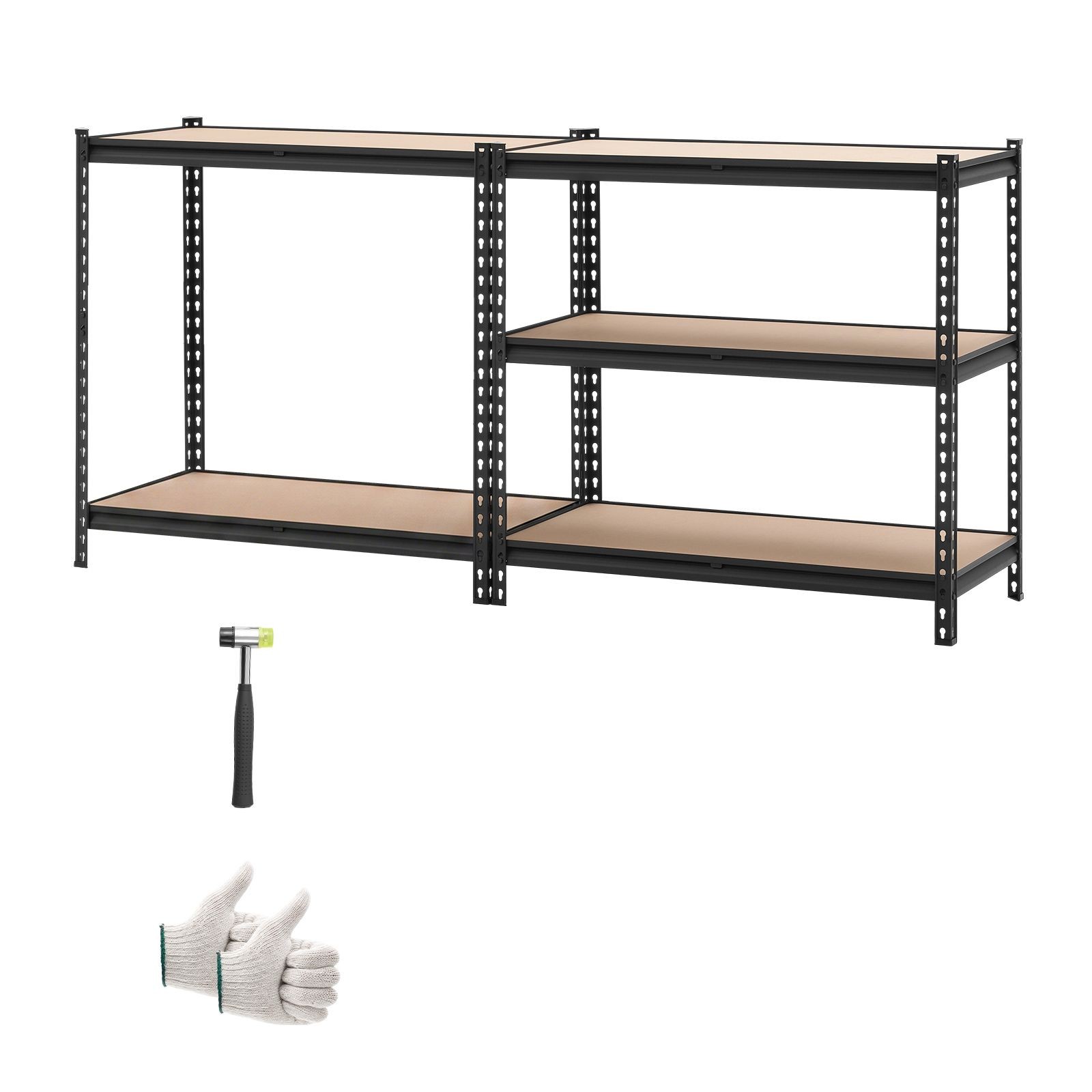 5-Tier Metal Shelving 2000lb Cap 36x16x71in Adjustable Utility Rack